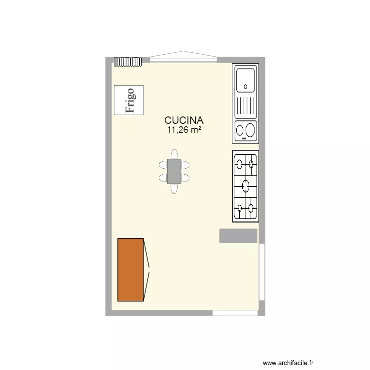 CUCINA. Floor plan with CUCINA. Floor plan with