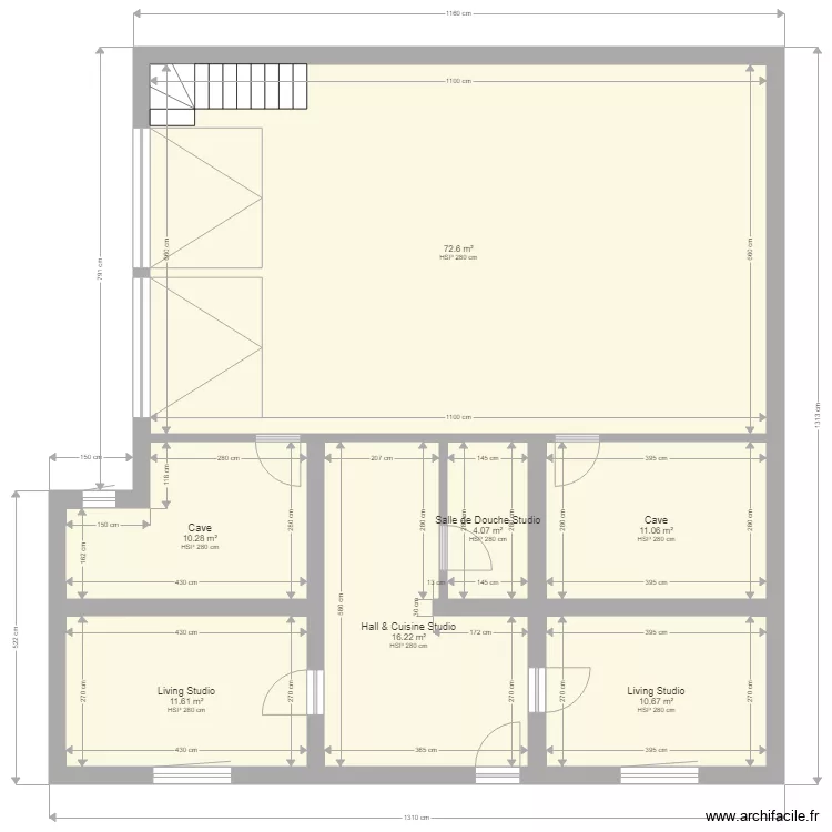 Ettelbruck Cave. Floor plan with 