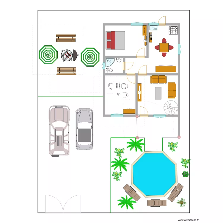 chanel rdc. Floor plan with 