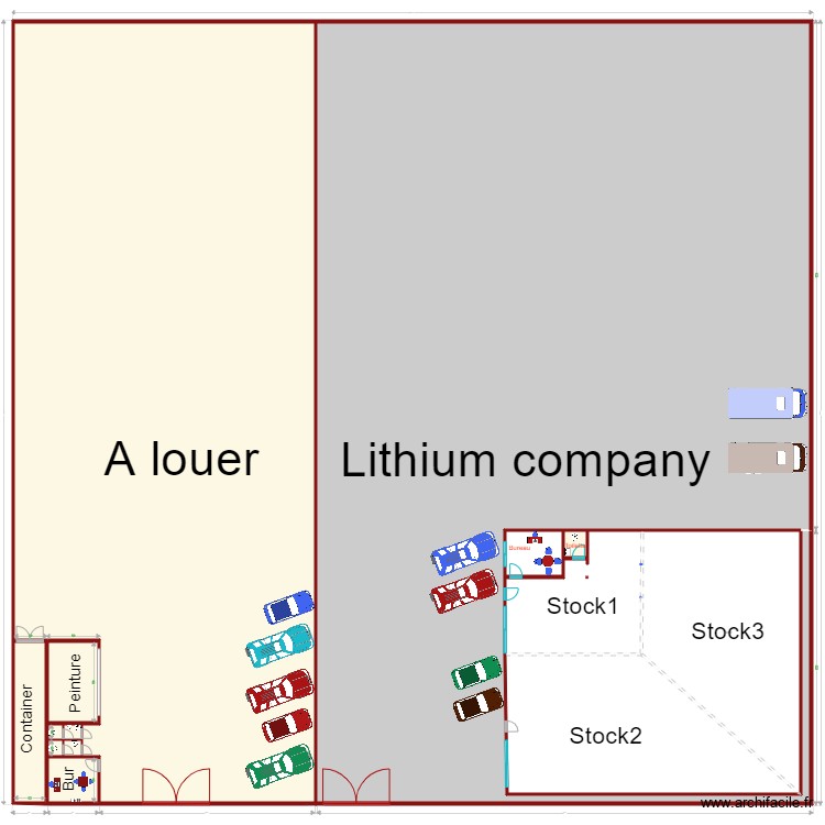 Quartier industriel. Floor plan with 0 room and 0 m2