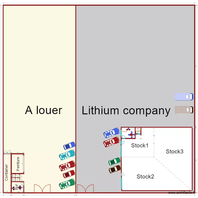 Quartier industriel. Floor plan with 