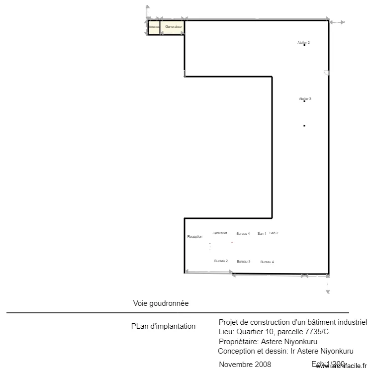 implantation normes. Floor plan with 