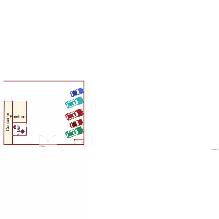 bureau deuxieme locataire. Floor plan with 