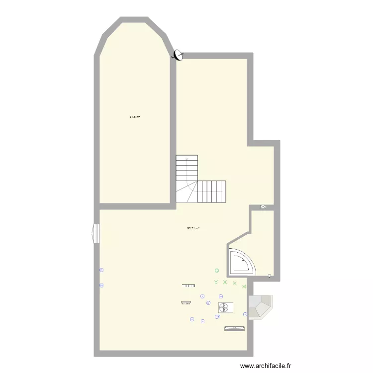 cit&eacute; renault villa. Floor plan with 