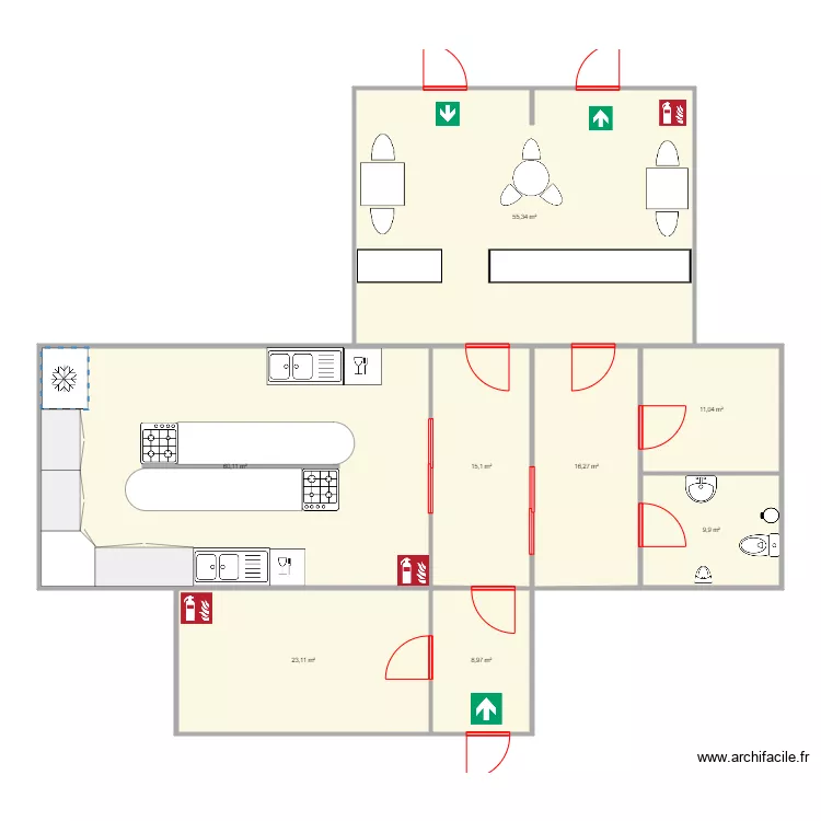 Pasteleria. Floor plan with Pasteleria. Floor plan with
