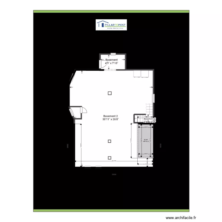 Hartford - Basement. Floor plan with 