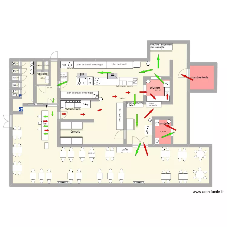 cuisine du turc (ulas dogan). Floor plan with 
