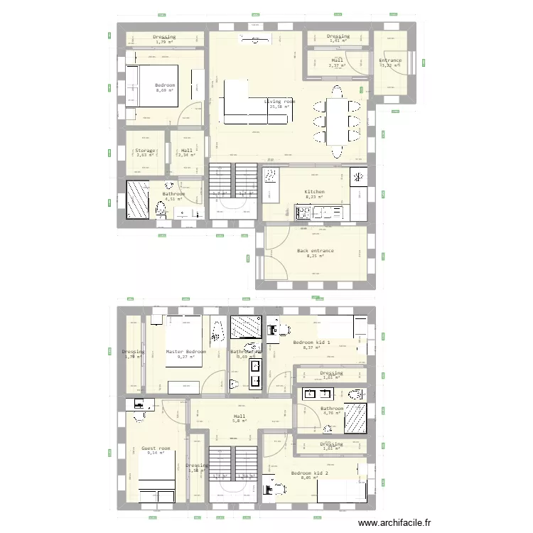 House Nam & Frederic v3. Floor plan with 