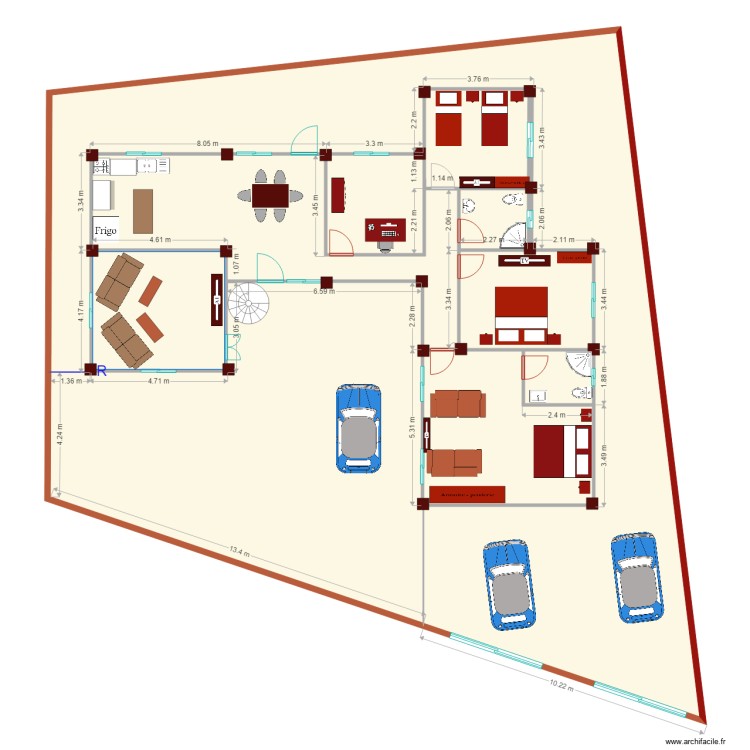 implantation rucamazi aout20. Floor plan with 0 room and 0 m2