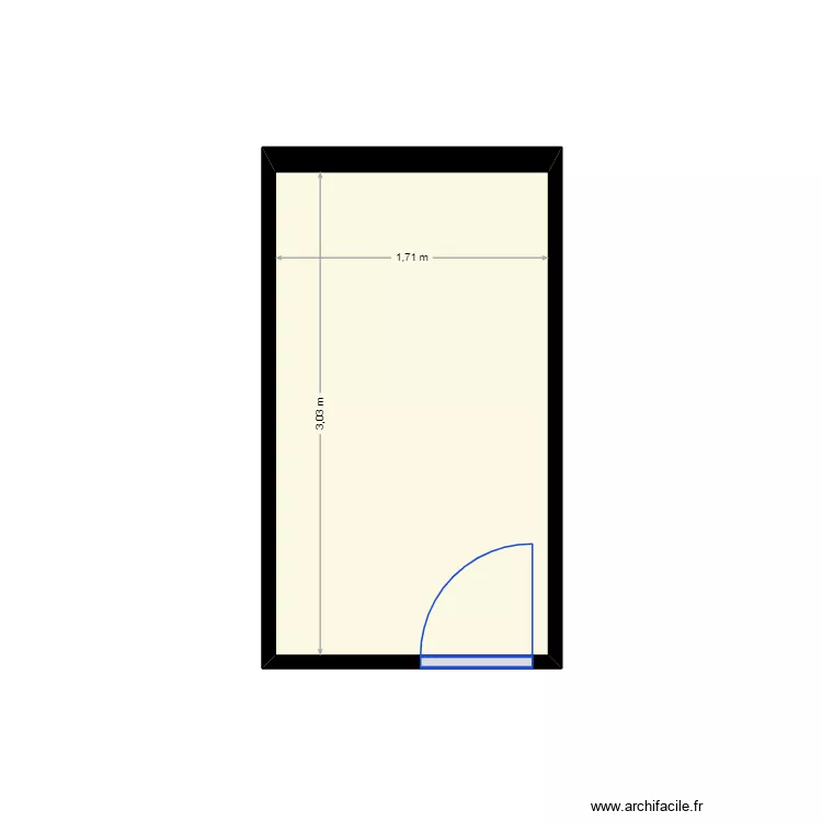 MARTI LA FUENTE ( LA SELVA) PLANTA COTAS. Floor plan with 1 room and 5 m²