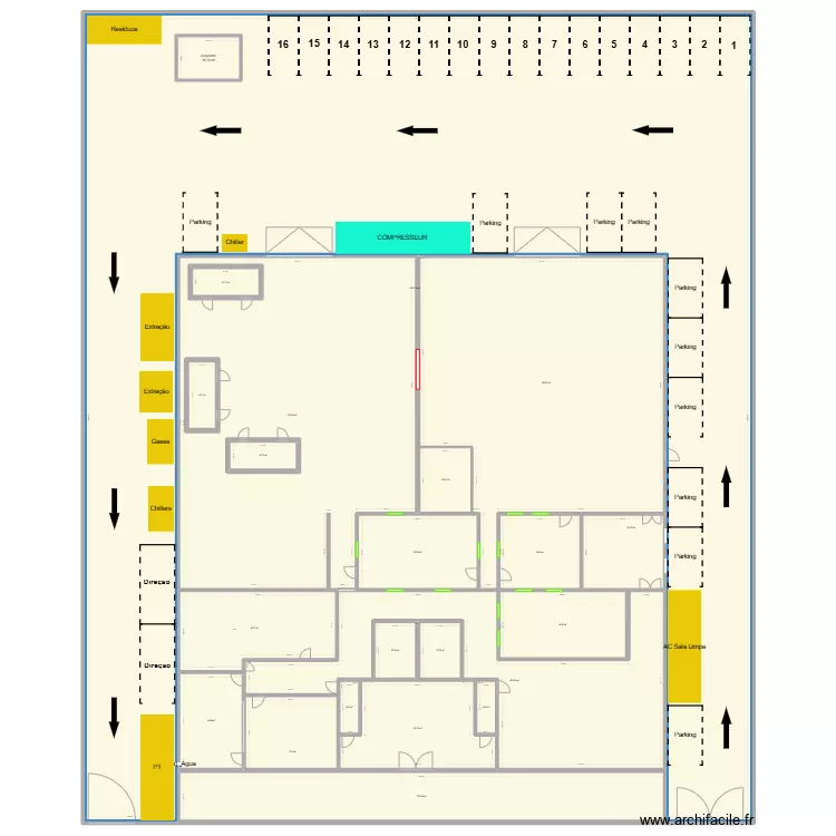 ceramed estacionamento. Floor plan with 