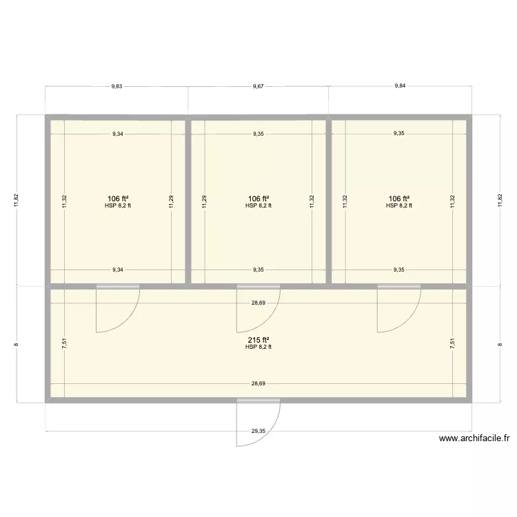 Rento - 3 Chambers + Ante 10x12. Floor plan with 