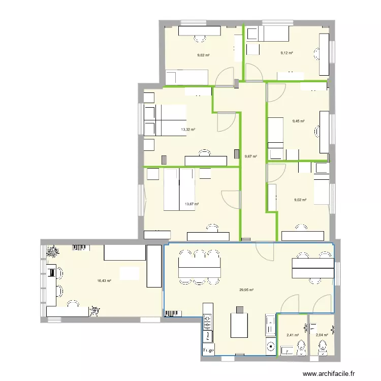 BOURJ HAMMOUD RENOVATION. Floor plan with 