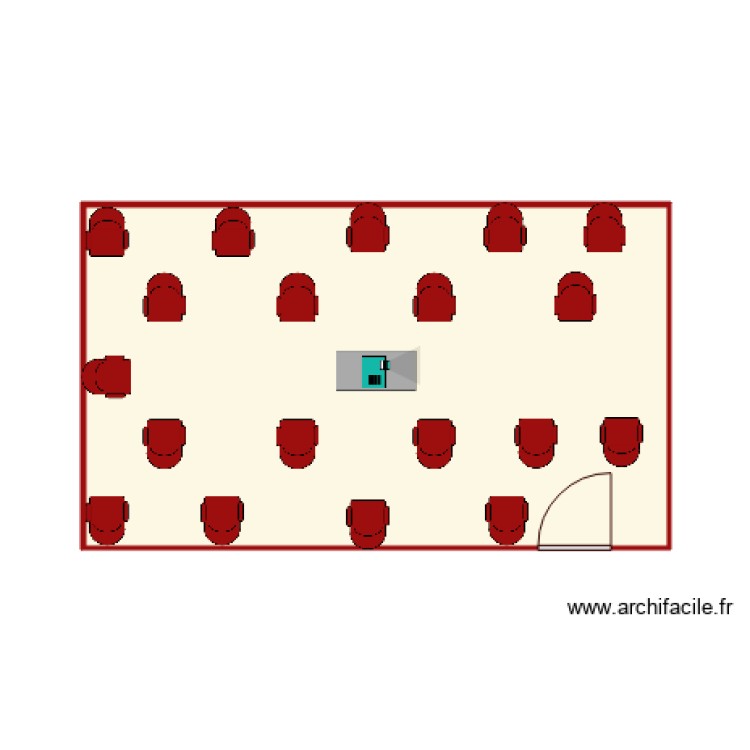 salle rouge v fauteuil v1. Floor plan with 0 room and 0 m2