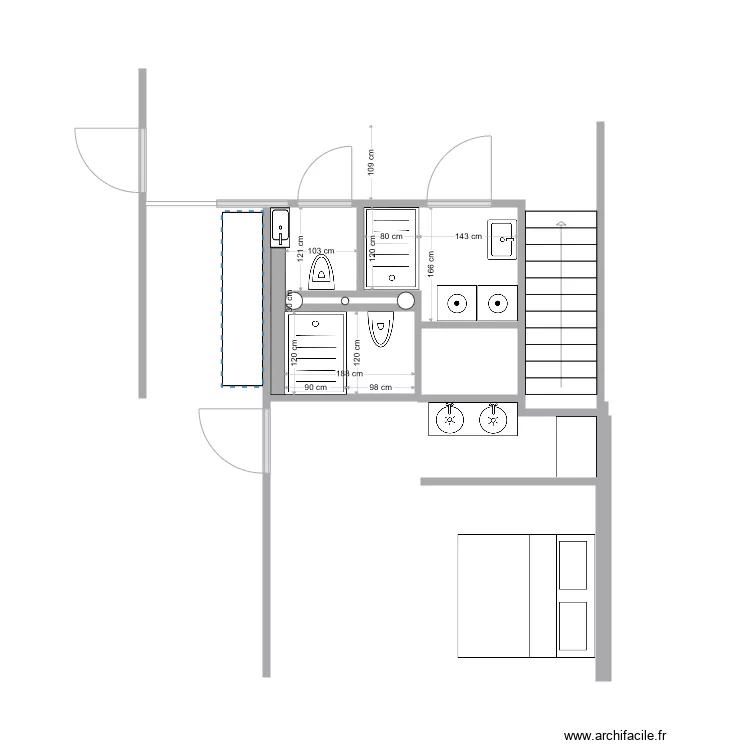 masterbath. Floor plan with 
