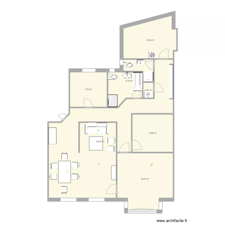 capua actual sin tabique salon. Floor plan with 