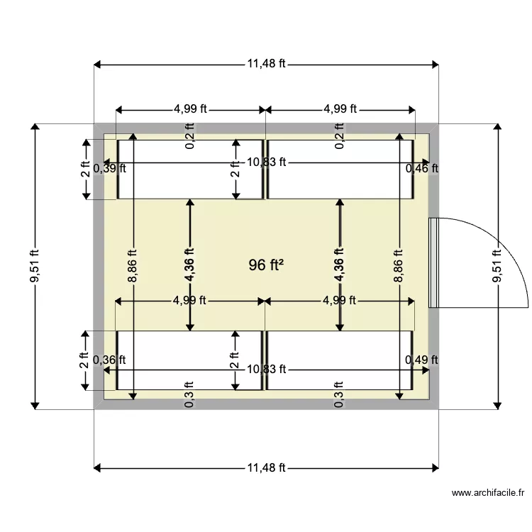 Merck 9.5 x 11.5. Floor plan with 