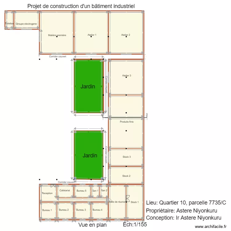 hangars q10 vue en plan. Floor plan with 