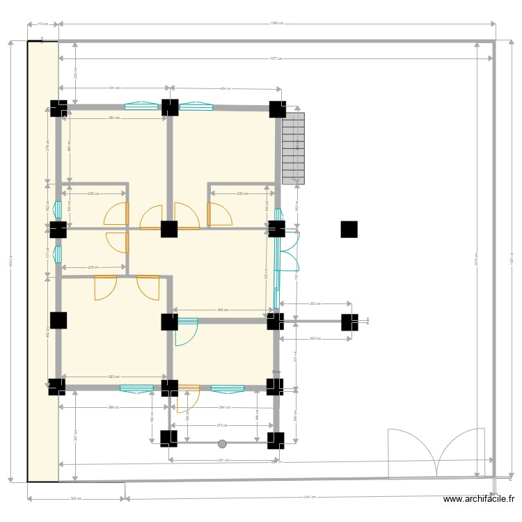 fondations rdc Rukingamubiri. Floor plan with 0 room and 0 m2