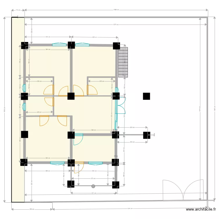 fondations rdc Rukingamubiri. Floor plan with 