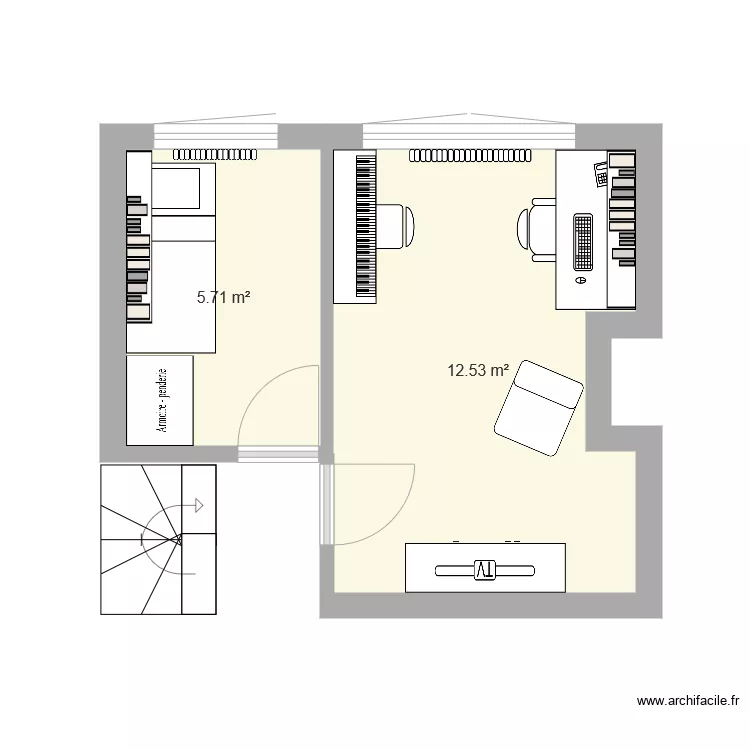 Loft 2. Floor plan with 