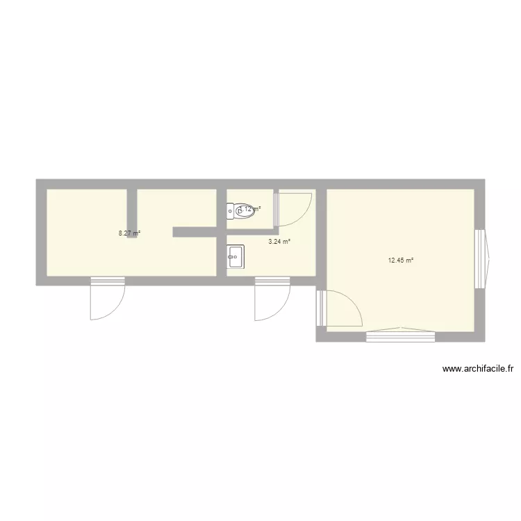 Outhouse Existing. Floor plan with 