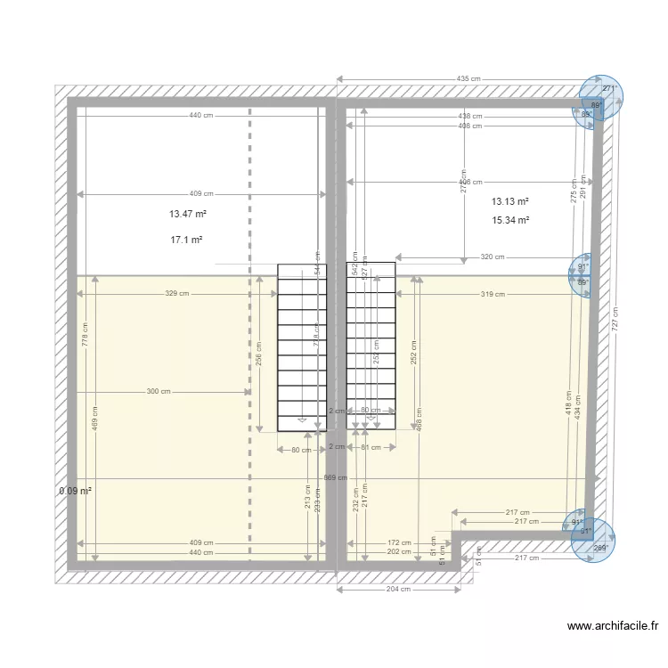 Atelier Mezzanine Projet. Floor plan with 