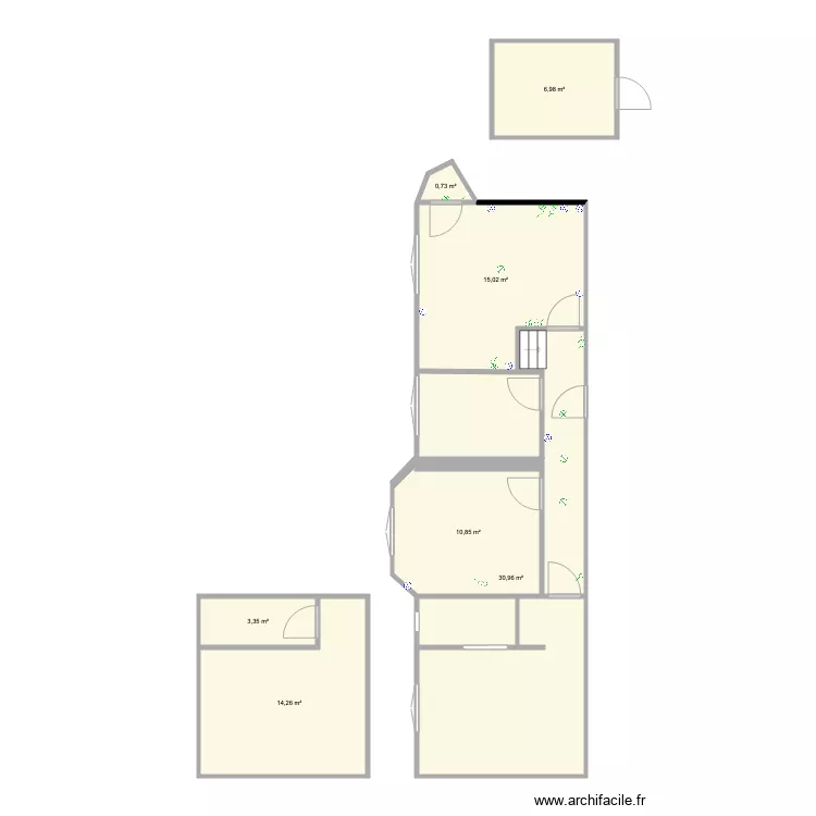 Appart chambres. Floor plan with Appart chambres. Floor plan with