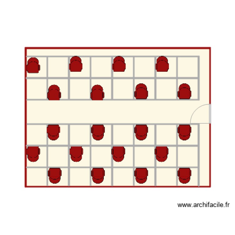 salle jaune fauteuil rouge. Floor plan with 0 room and 0 m2