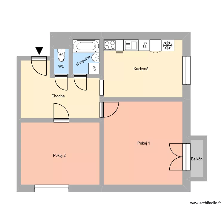 Opletalova 801, byt 16. Floor plan with 12  and 182 m²