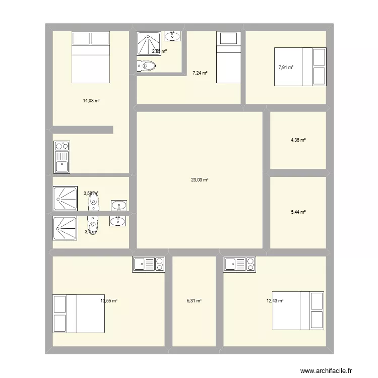 Polanco. Floor plan with 