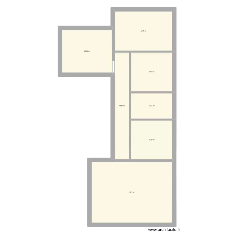 OG - Halle (-0.8) + Hautteil (-0.5) + Flur 160, Weniger Gallerie. Floor plan with 7  and 179 m²