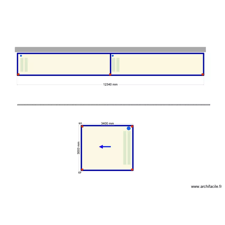 Patricia Oliveira. Floor plan with 3 Rooms and 27 m² Patricia Oliveira. Floor plan with 3 Rooms and 27 m²