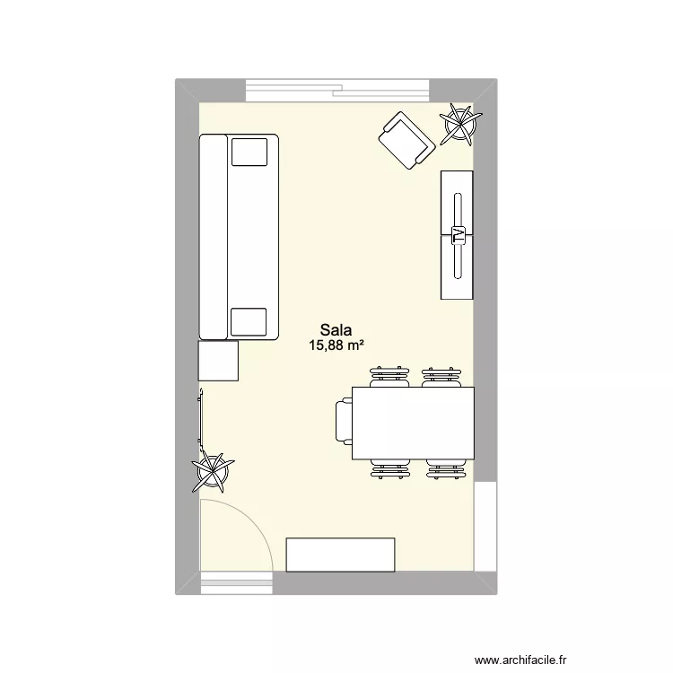 Sala 2. Floor plan with 