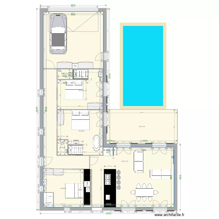 Barjac 5. Floor plan with 