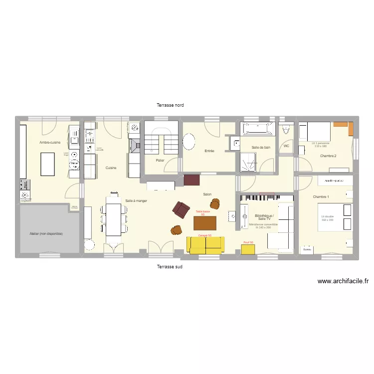 Chic à Chic Rez de Chaussée (2024). Floor plan with Chic à Chic Rez de Chaussée (2024). Floor plan with