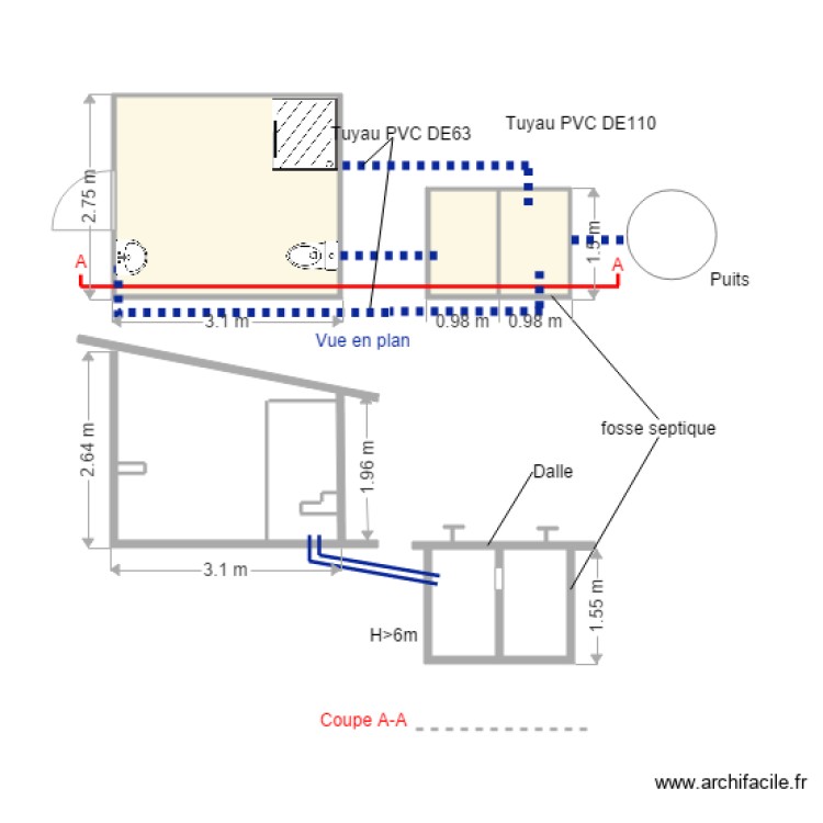 latrine Shori. Floor plan with 0 room and 0 m2