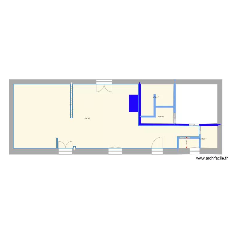 Inside area. Floor plan with 