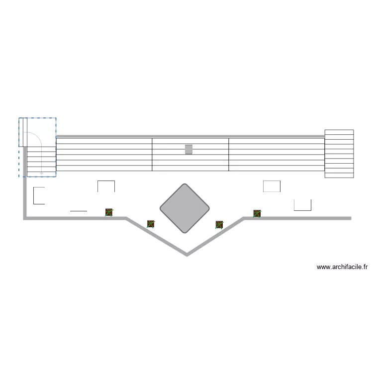Teatrino 30 octubre. Floor plan with 