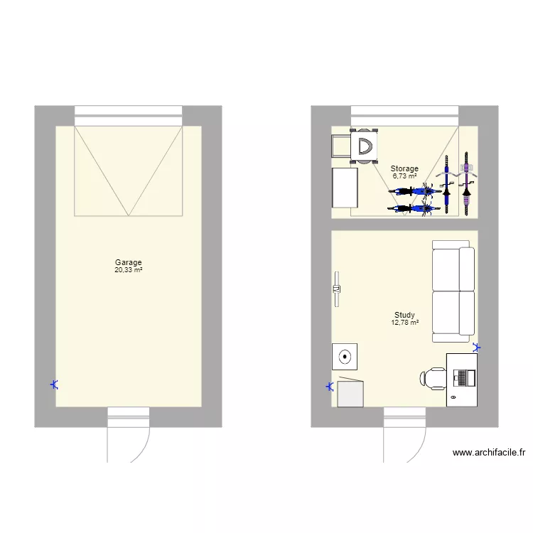 Garage. Floor plan with 