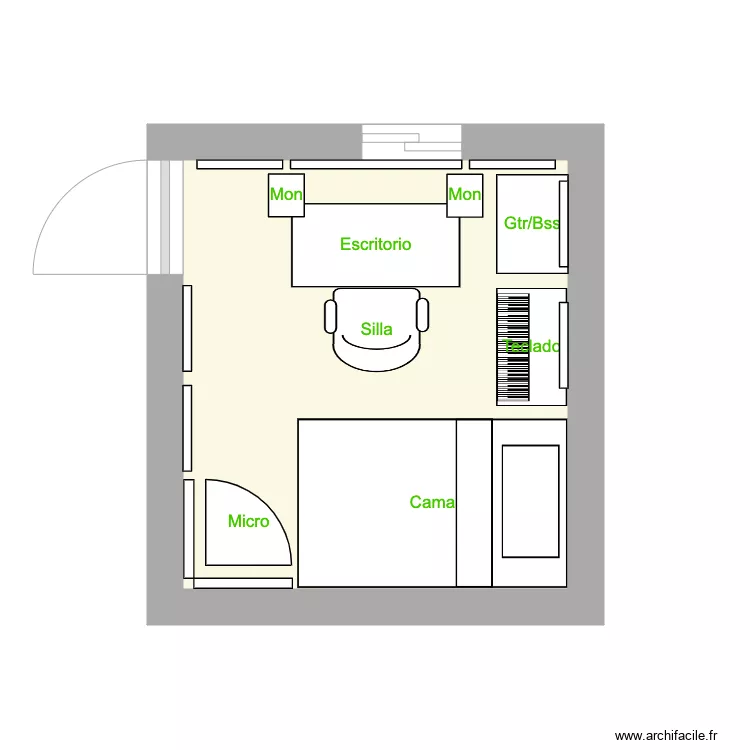 Cuarto Diego. Floor plan with 