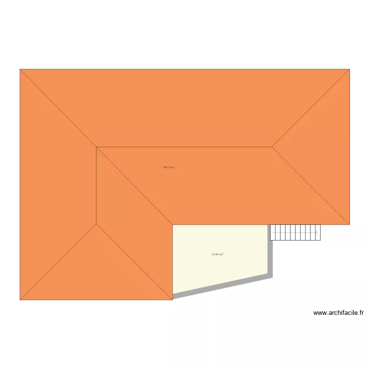 Passos Telhado. Floor plan with 