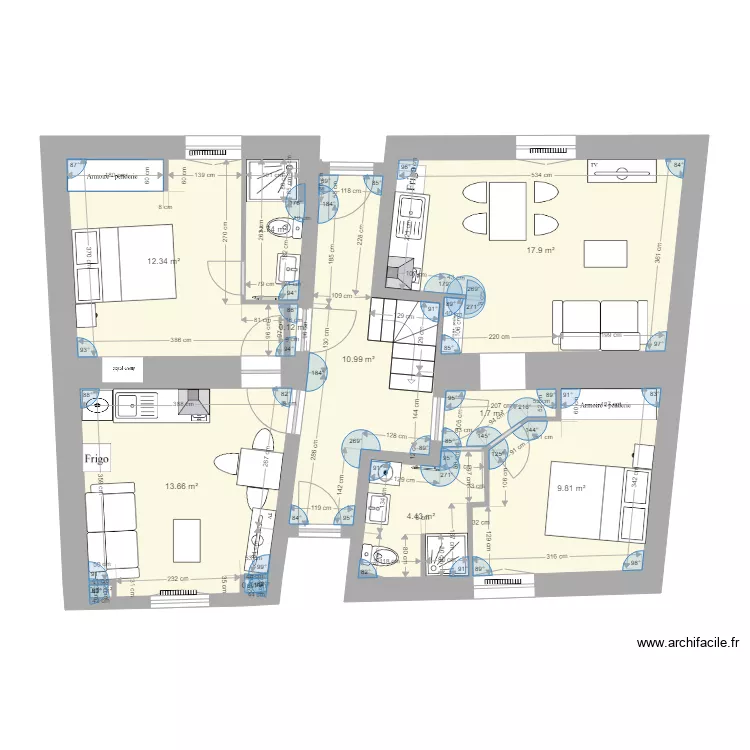 st nicolas rdc v5. Floor plan with 