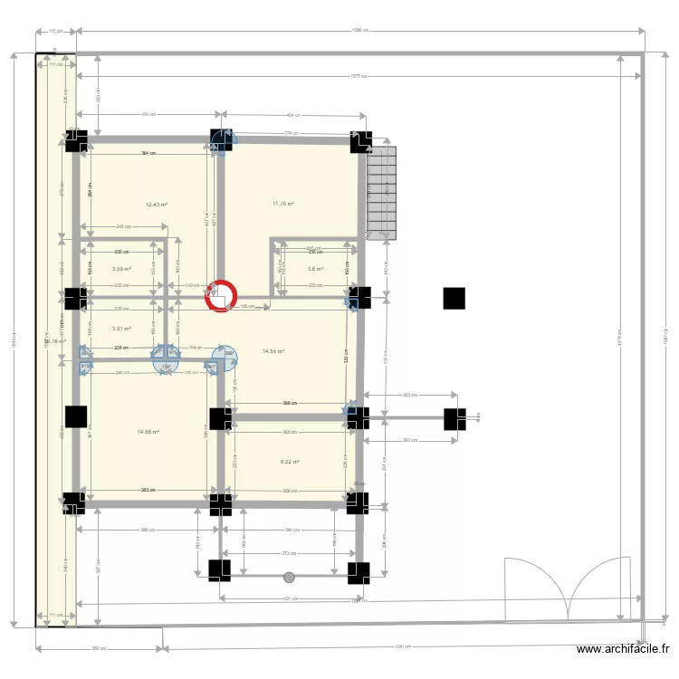 fondations Rukingamubiri. Floor plan with 