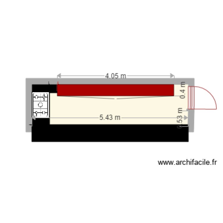 Kitchinette. Floor plan with 0 room and 0 m2