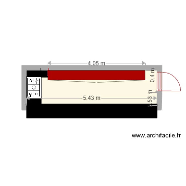 Kitchinette. Floor plan with 