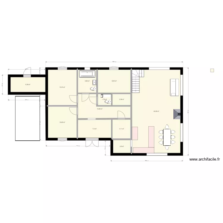 new house bez garazas. Floor plan with new house bez garazas. Floor plan with