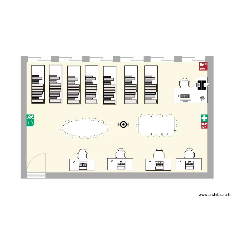 biblioteca. Floor plan with 