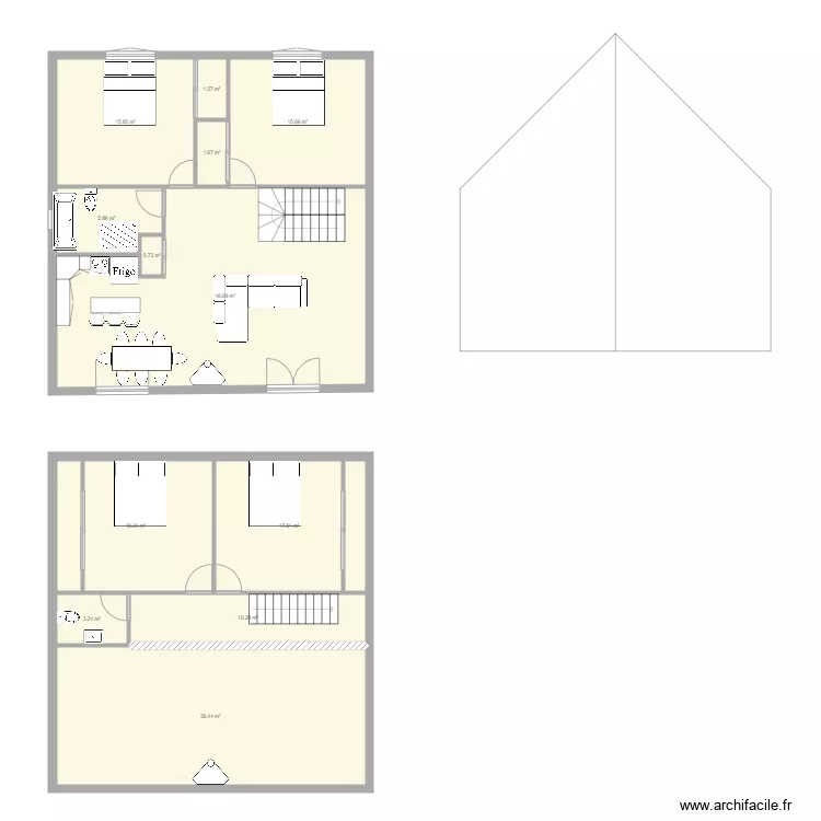 chalet. Floor plan with 