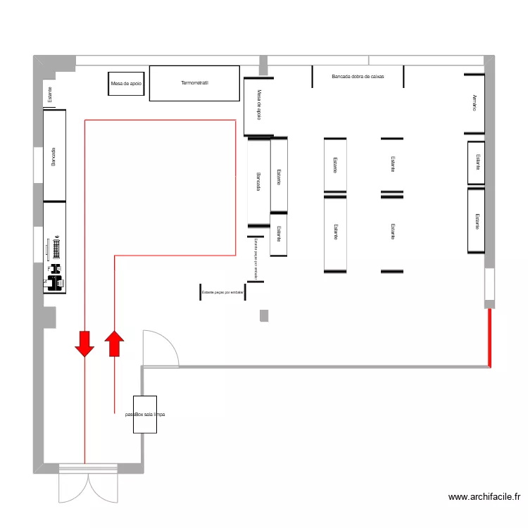 Embalagem final. Floor plan with 